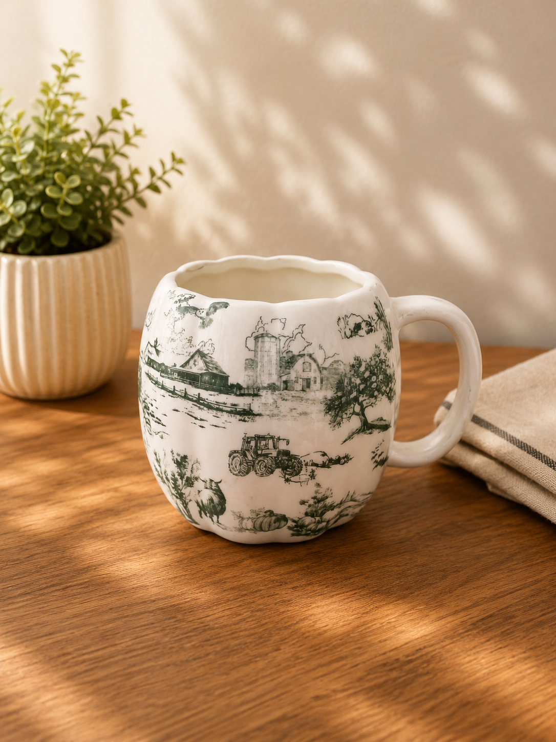 Countryside Charm Green Mug