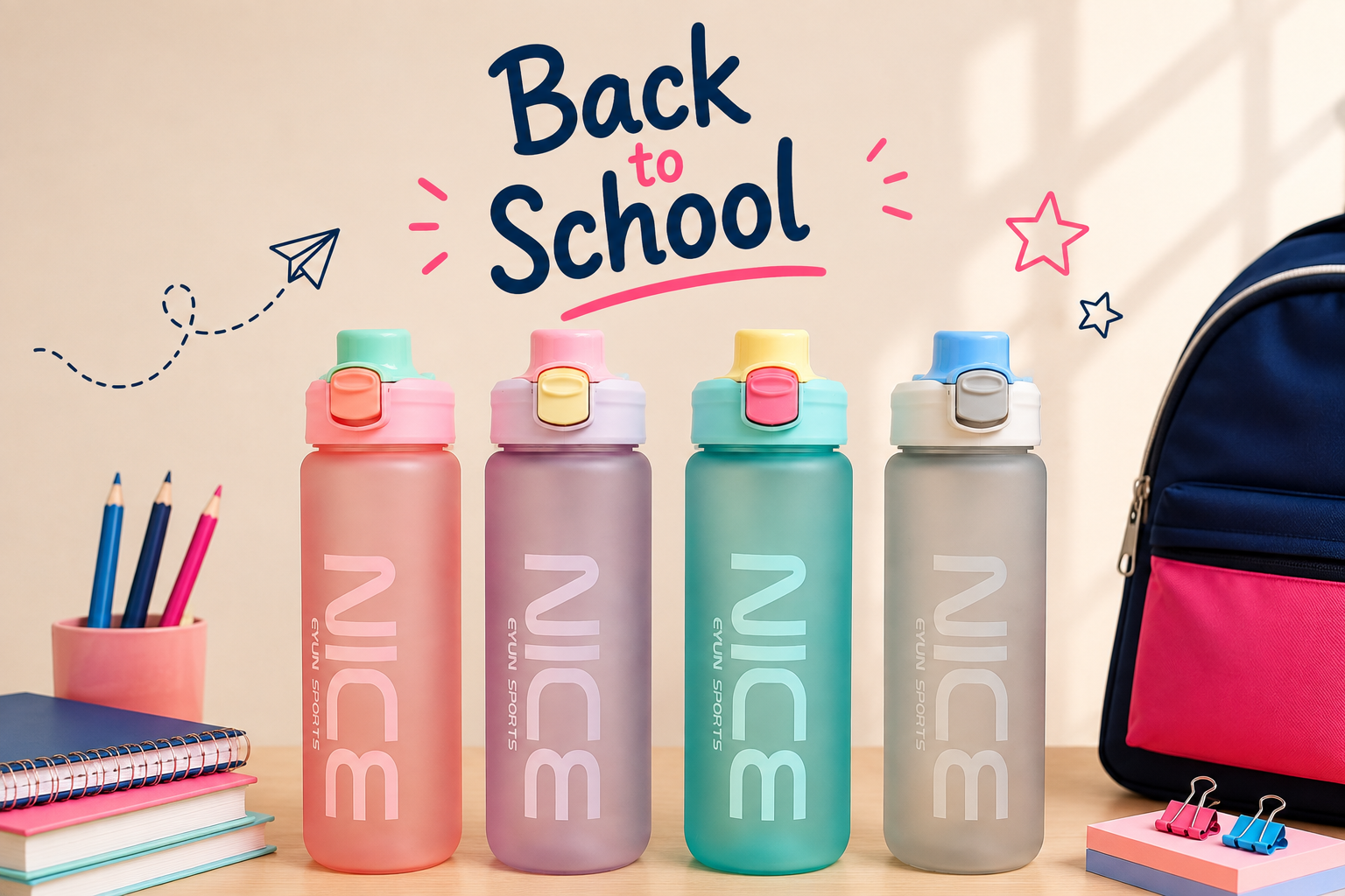 NICE Big Kids Sports Water Bottle