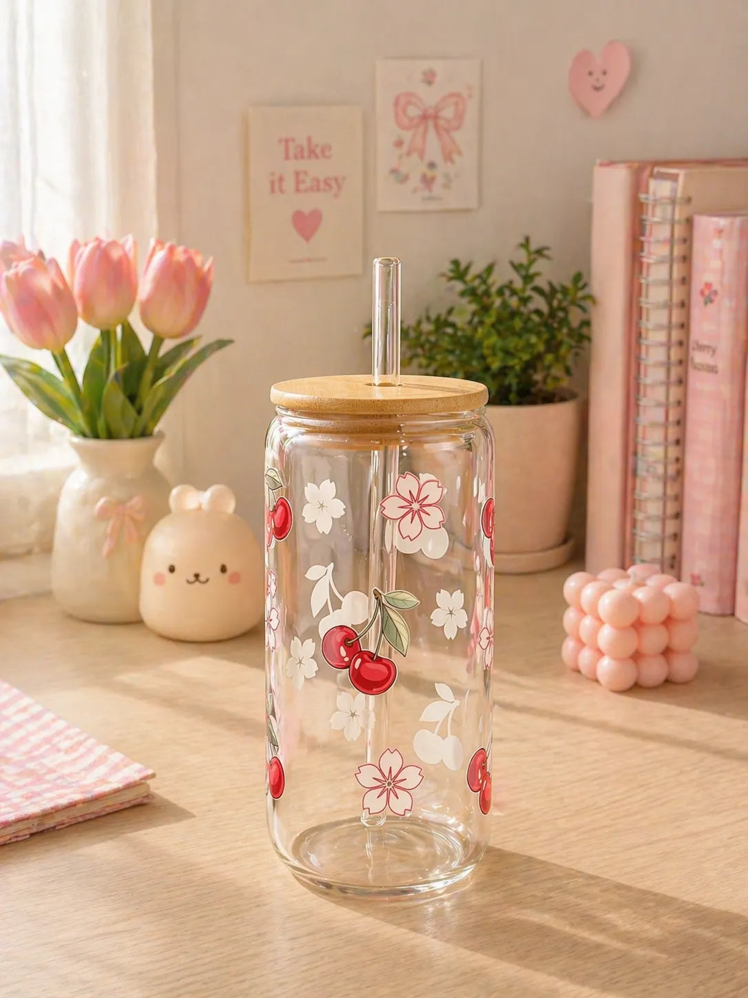 Cherries and Flowers Mug