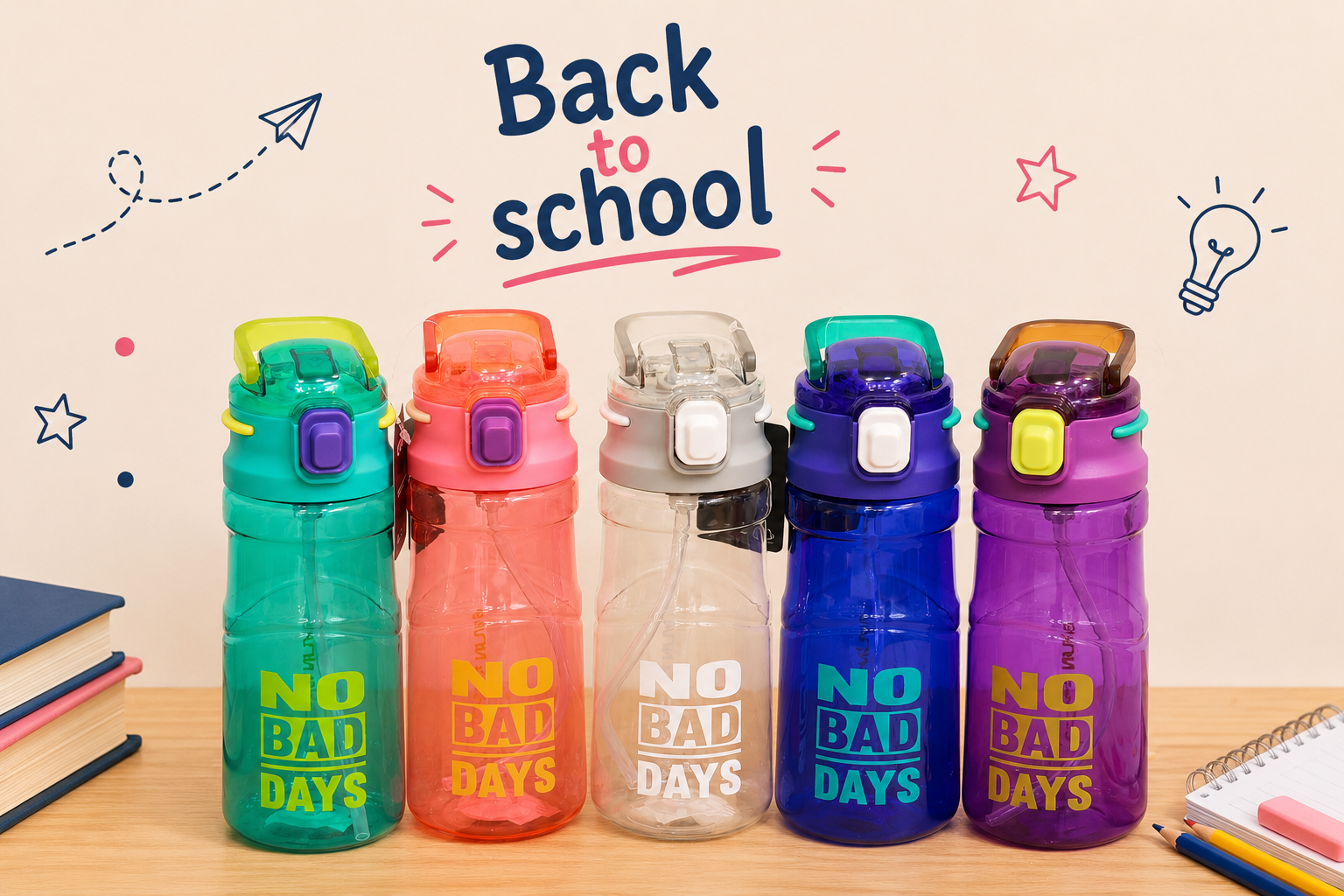No Bad Days Water Bottle