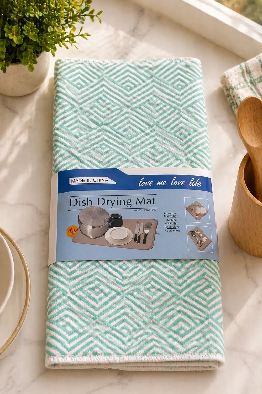 Pattern Dish Drying Mat