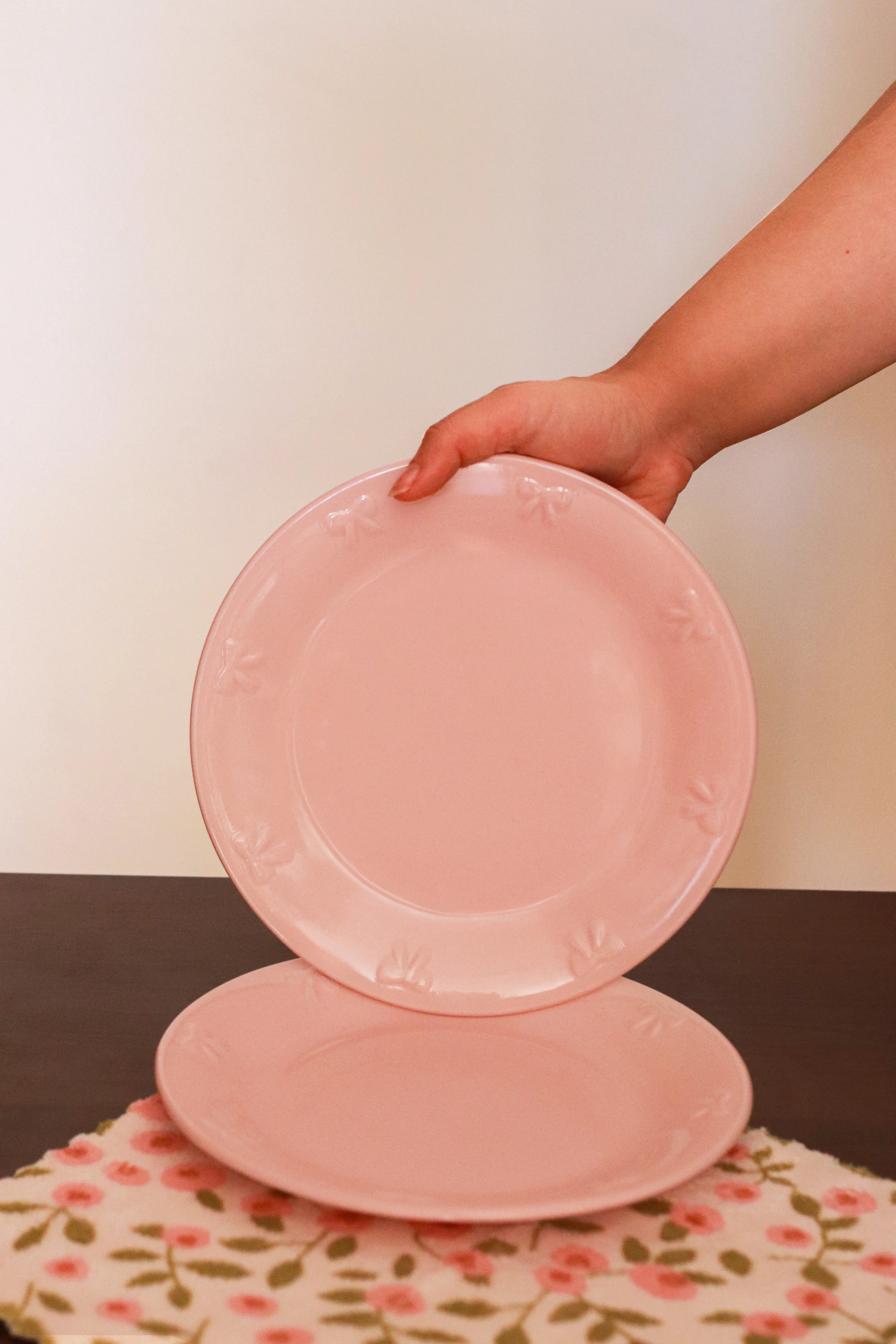 Pink Ribbon Plates