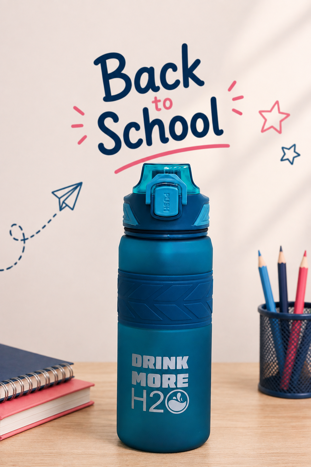 Drink More H2O Water Bottle