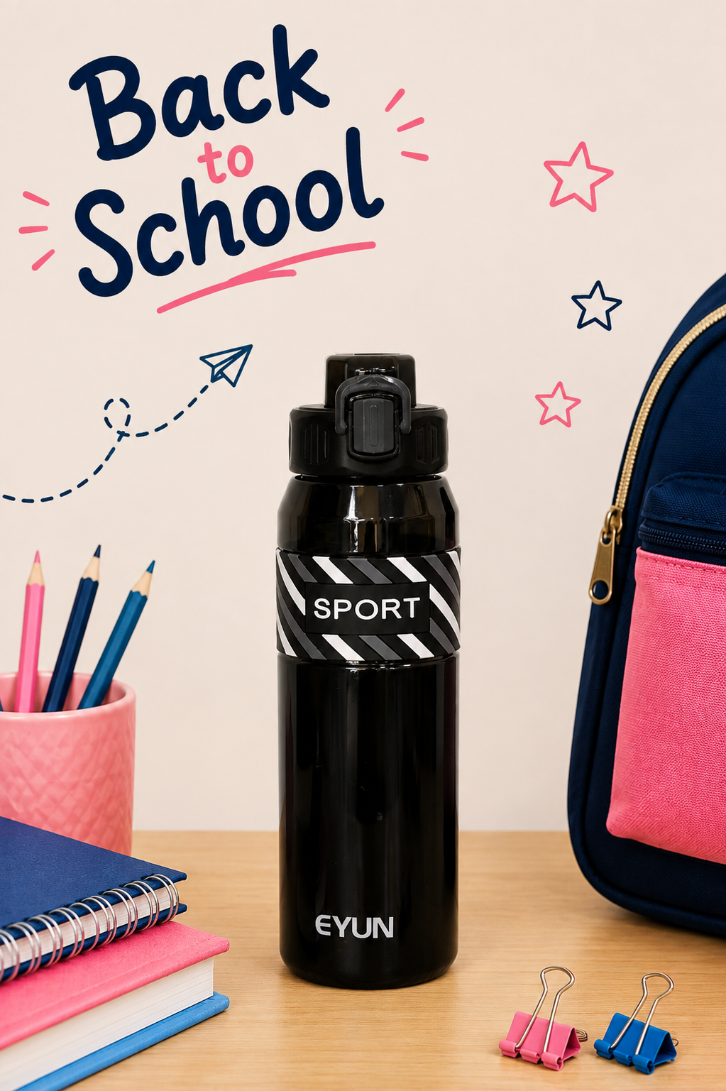 EYUN Sport Kids Water Bottle – Assorted Colors
