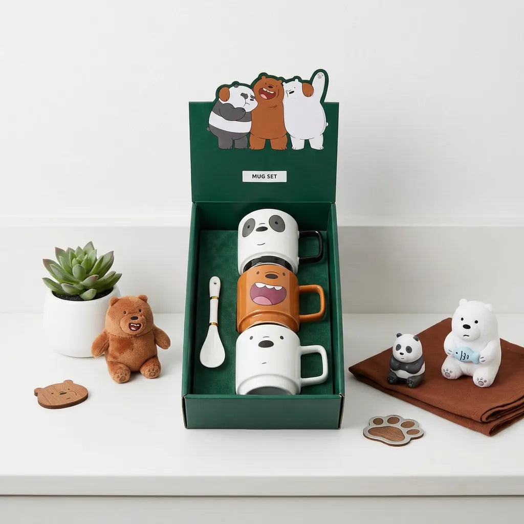 We bare bear , set of 3 Mugs